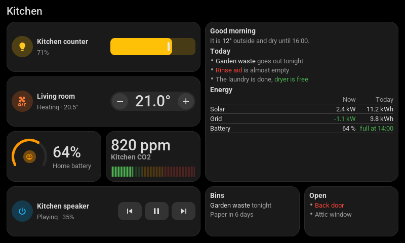The same page in dark mode